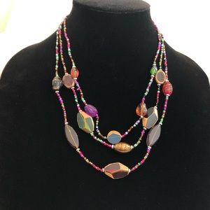 Amazing Glass Multi Color Necklace